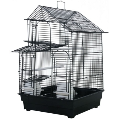 AE Cage Company House Top Bird Cage Assorted Colors 16in.x14in.x23in. - 1 count