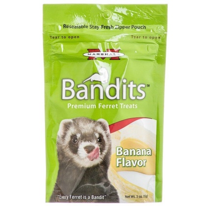 Marshall Bandits Premium Ferret Treats - Banana Flavor - 3 oz