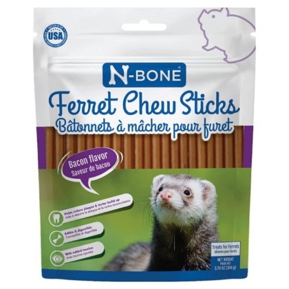 N-Bone Ferret Chew Sticks Bacon Recipe - 3.74 oz