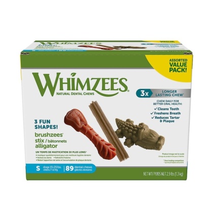 Whimzees Dog Dental Chew Small Variety Packs - 89 count