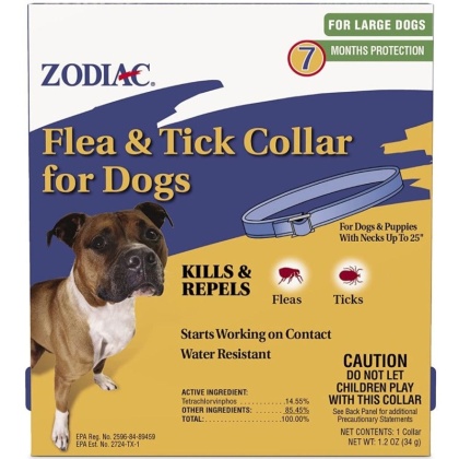 Zodiac Flea & Tick Collar for Large Dogs - 1 Collar - (7 Month Protection)