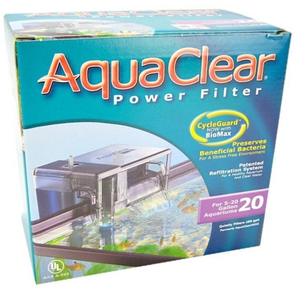 Aquaclear Power Filter - Aquaclear 20 (100 GPH - 5-20 Gallon Tanks)