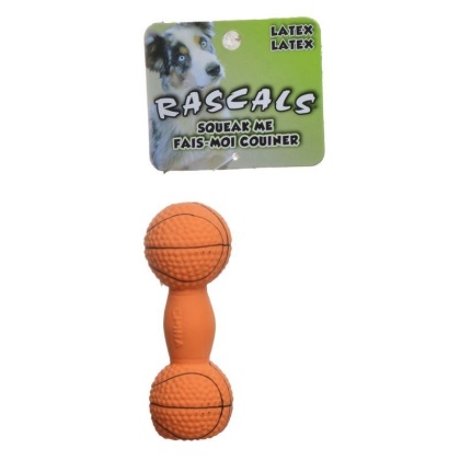 Rascals Latex Basketball Dumbbell Dog Toy - 4\