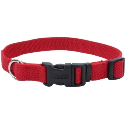 Coastal Pet New Earth Soy Adjustable Dog Collar Cranberry - 6-8\'\'L x 3/8\