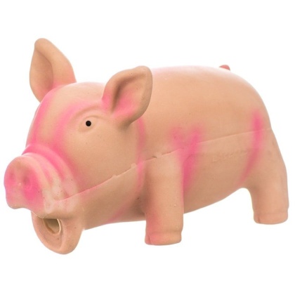 Rascals Latex Grunting Pig Dog Toy - Pink - 6.25