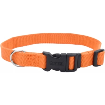 Coastal Pet New Earth Soy Adjustable Dog Collar Pumpkin Orange - 6-8''L x 3/8