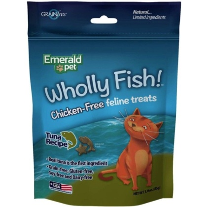 Emerald Pet Wholly Fish! Cat Treats Tuna Recipe - 3 oz