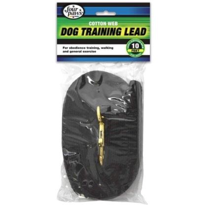Four Paws Cotton Web Dog Training Lead 10\' Long x 5/8\