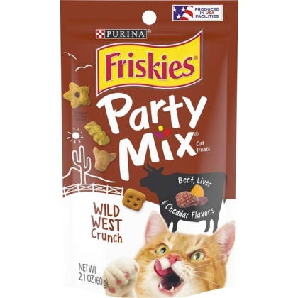 Friskies Party Mix Wild West Crunchy Cat Treats - 2 oz