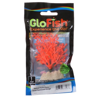GloFish Orange Aquarium Plant - Small - (4