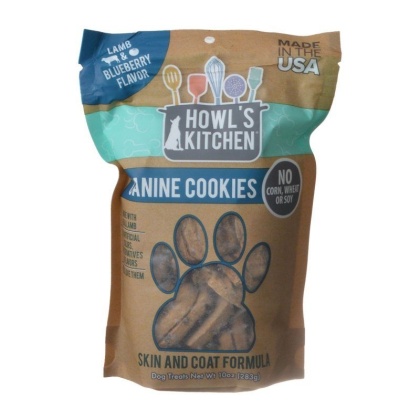 Howl\'s Kitchen Canine Cookies Skin & Coat Formula - Lamb & Blueberry Flavor - 10 oz