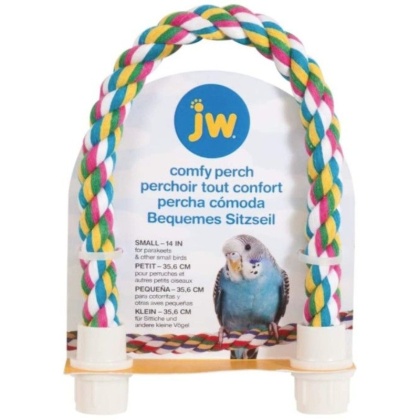 JW Pet Flexible Multi-Color Comfy Rope Perch 14in. - Small 1 count