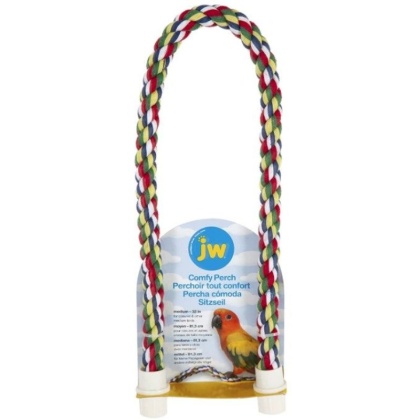 JW Pet Flexible Multi-Color Comfy Rope Perch 32in. - Medium 1 count