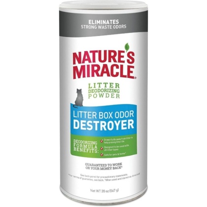 Nature\'s Miracle Just For Cats Litter Box Odor Destroyer - Deodorizing Powder - 20 oz