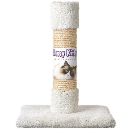 Classy Kitty Cat Decorator Scratching Post - Carpet & Sisal - 20in. High (Assorted Colors)