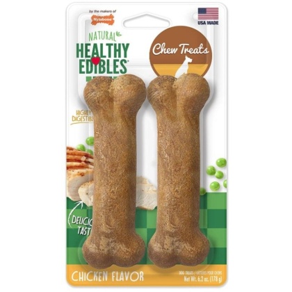 Nylabone Healthy Edibles Wholesome Dog Chews - Chicken Flavor - Wolf - 5.5