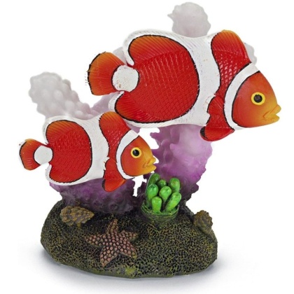Penn Plax Clown Fish and Coral Aquarium Ornament - 2\