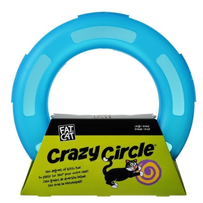 Petmate Crazy Circle Cat Toy - Blue - Small - 9.5in. Diameter