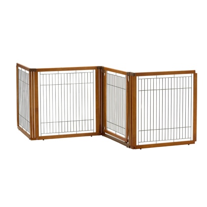 Richell Convertible Elite 4 Panel Pet Gate - Autumn Matte