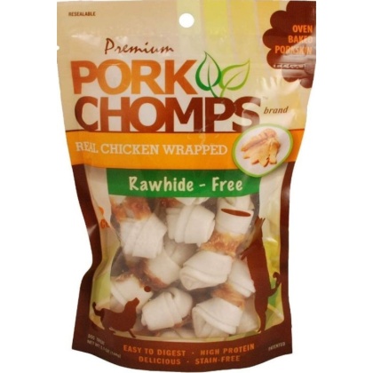 Pork Chomps Real Chicken Wrapped Knotz - Mini - 12 count