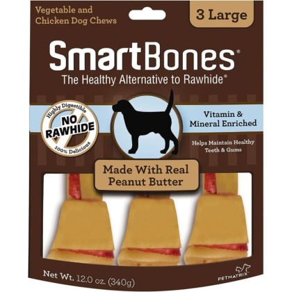 SmartBones Peanut Butter Dog Chews - Large - 6.5\