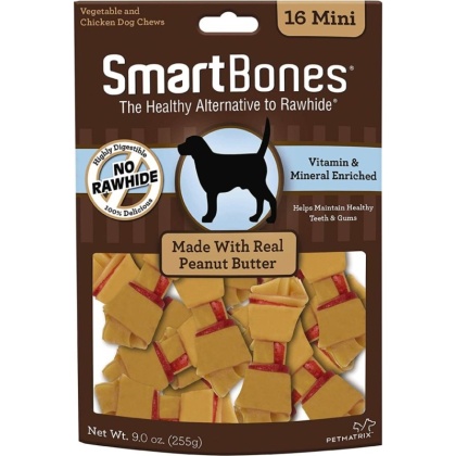 SmartBones Peanut Butter Dog Chews - Mini - 2\