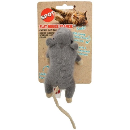 Spot Flat Mouse Frankie Catnip Toy - Assorted Colors - 1 Count (5.5in. Long)