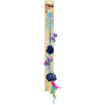 Spot Butterfly and Mylar Teaser Wand Cat Toy - Assorted Colors - 1 count