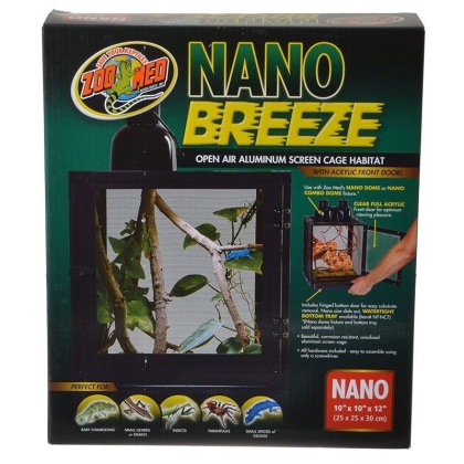 Zoo Med Nano Breeze Aluminum Screen Cage Habitat - 1 Pack (10